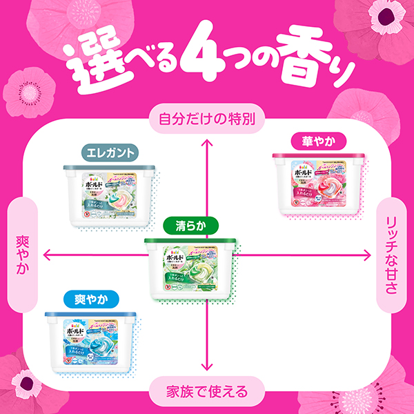 LOHACO - ボールド 洗濯洗剤 太陽のジェルボール 4 in 1 ローズ
