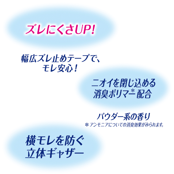 幅広ズレ止めテープで、ズレにくさUP!
