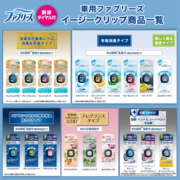 LOHACO - ファブリーズ 車用 イージークリップ 防カビ＋消臭