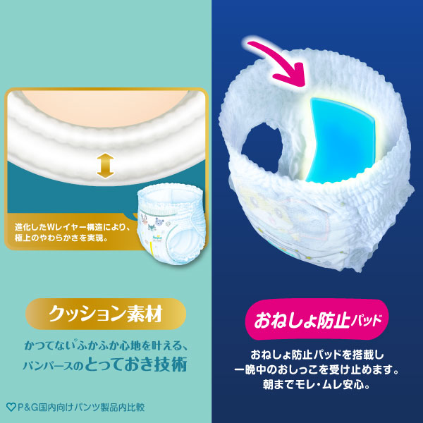 LOHACO - パンパース おむつ パンツ Lサイズ 昼夜セット（肌への