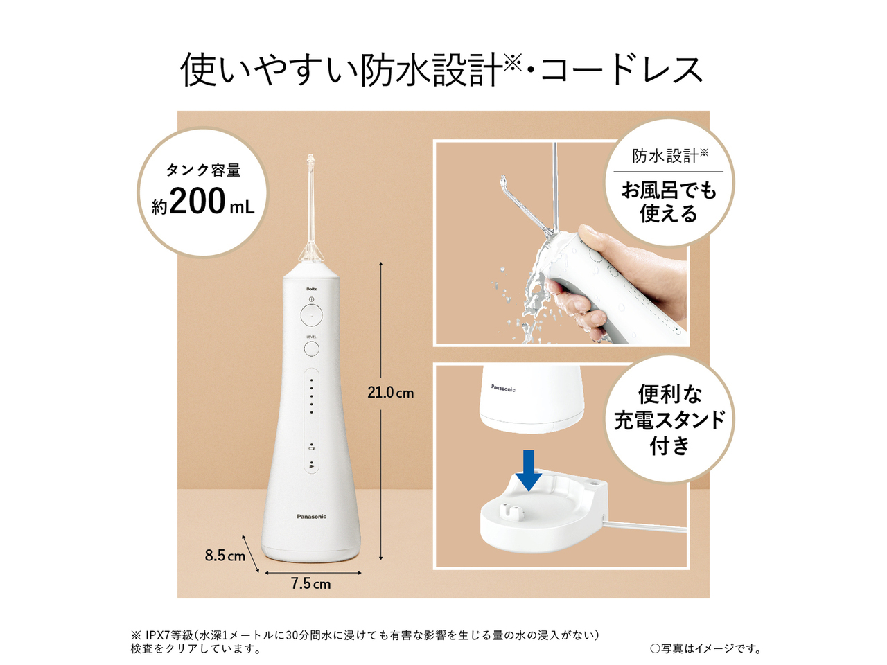 LOHACO - パナソニック 口腔洗浄器 ジェットウォッシャー ドルツ 白 EW