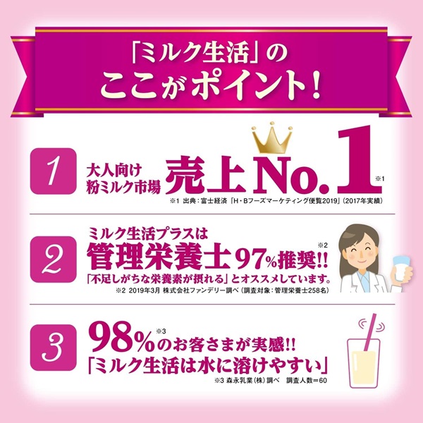 LOHACO - 森永乳業 ミルク生活プラス 300g 2缶 大人のための粉ミルク