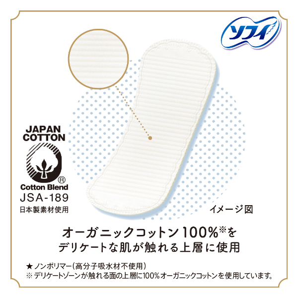LOHACO - パンティーライナー 生理用品 ソフィ オーガニックコットン