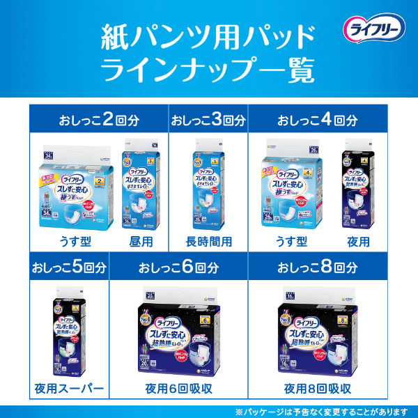 LOHACO - パンツ用尿とりパッド 尿漏れ ライフリー ズレずに安心 夜用