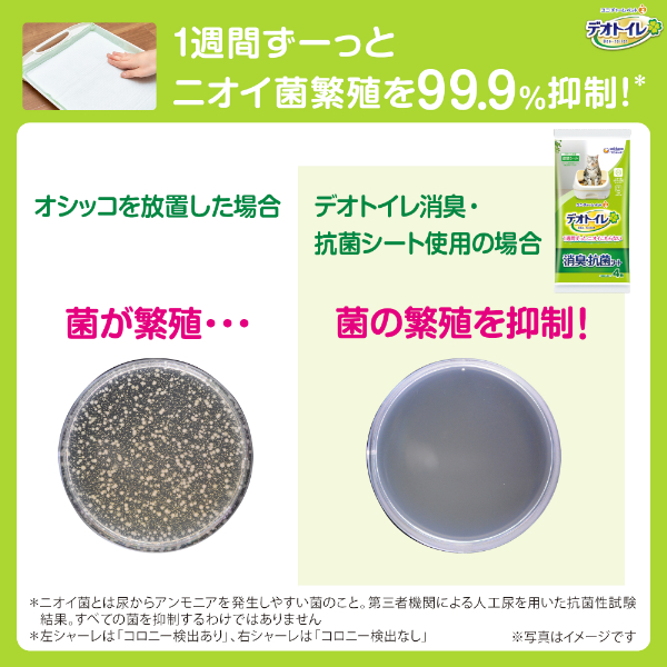 LOHACO - デオトイレ ふんわり香る 消臭・抗菌シート 気分安らぐ茶葉の