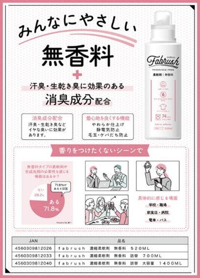 LOHACO - fabrush（ファブラッシュ） 無香料 本体 520mL 1個