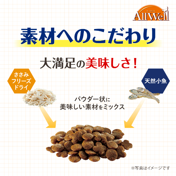 LOHACO - オールウェル 健康に育つ子猫用 フィッシュ味 1.6kg（小分け