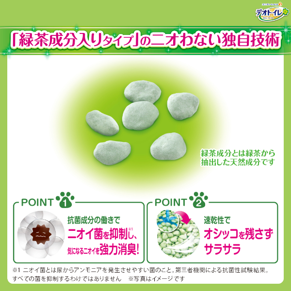 デオトイレ 緑茶成分入り消臭・抗菌サンド 紙タイプ 4L ×7袋 猫砂 紙 4L デオトイレ 1週間消臭・抗菌 緑茶成分入り消臭・抗菌